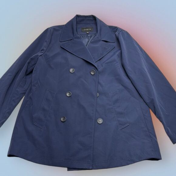 BANANA REPUBLIC Women’s Large Blue Rain Jacket - Picture 1 of 6